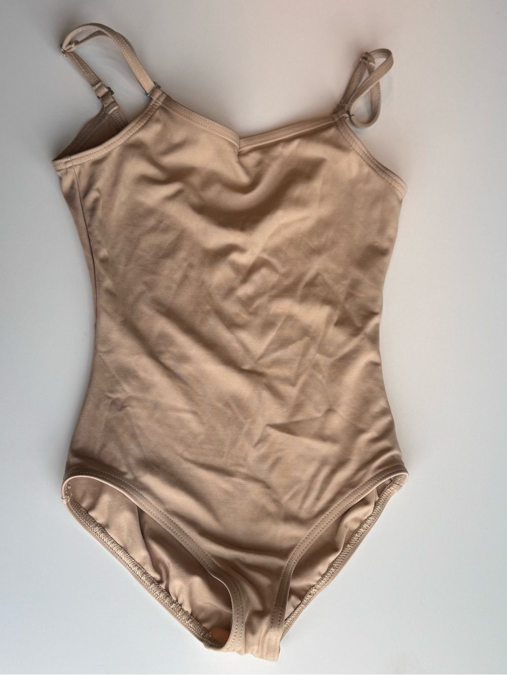 Capezio Nude Tan Dance Leotard Girls Large One-Piece